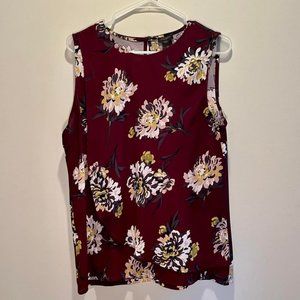 Ann Taylor Sleeveless Blouse, Size Large